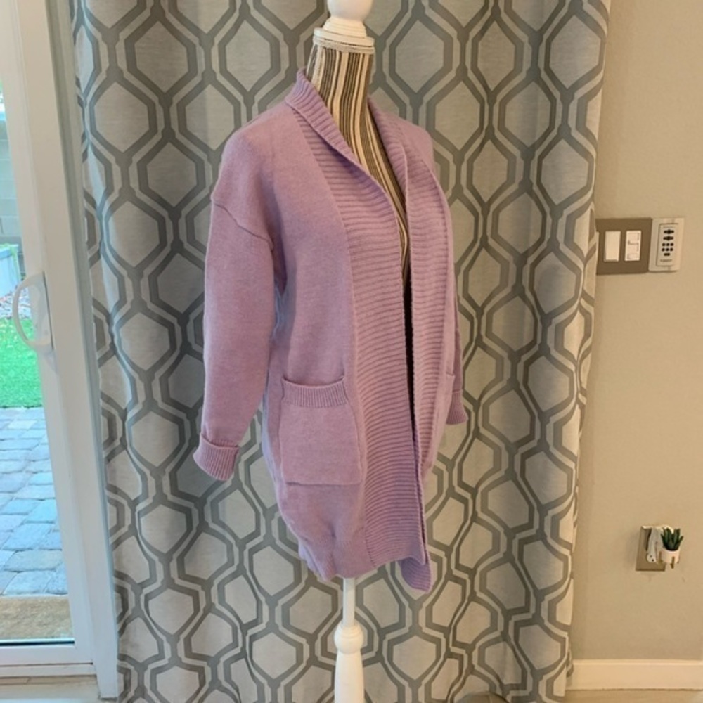 Shein Oversized Lavender Cardigan